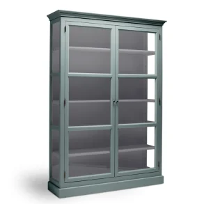 LIVINGOODIES H�J VITRINSKAB CARLINGTON STOR GR�N/BL�GR� - 145