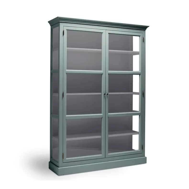 LIVINGOODIES H�J VITRINSKAB CARLINGTON STOR GR�N/BL�GR� - 145