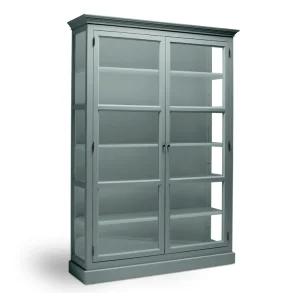 LIVINGOODIES H�J VITRINSKAB CARLINGTON STOR GR�N/GR�BRUN - 145