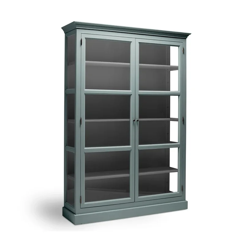 LIVINGOODIES H�J VITRINSKAB CARLINGTON STOR GR�N/M�RKEGR� - 145