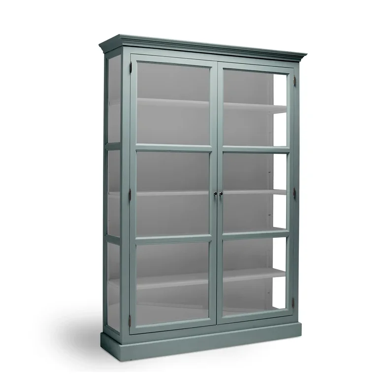 LIVINGOODIES H�J VITRINSKAB CARLINGTON STOR GR�N/LYSEGE� - 145