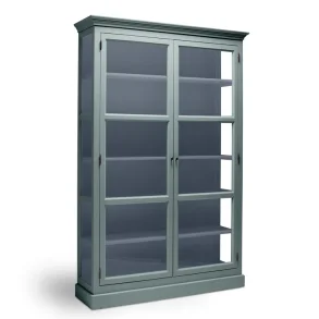 LIVINGOODIES H�J VITRINSKAB CARLINGTON MEDIUM GR�N/BL�- 120