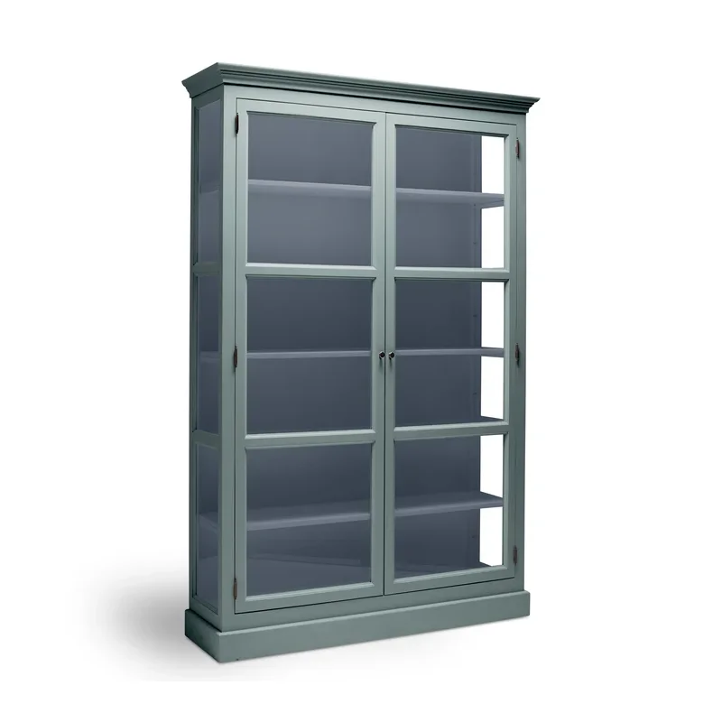 LIVINGOODIES H�J VITRINSKAB CARLINGTON MEDIUM GR�N/BL�- 120