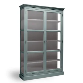 LIVINGOODIES H�J VITRINSKAB CARLINGTON MEDIUM GR�N/GR�BRUN - 120