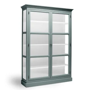 LIVINGOODIES H�J VITRINSKAB CARLINGTON STOR GR�N/HVID - 145