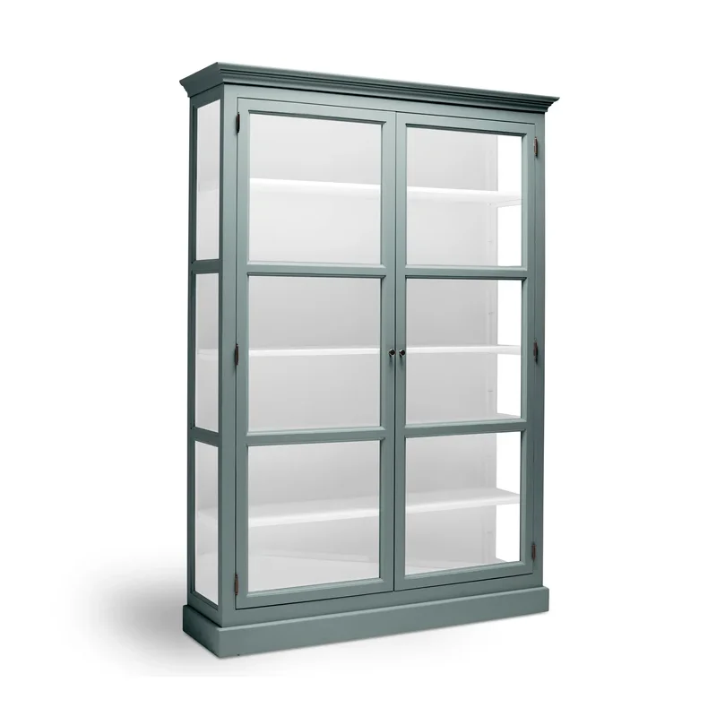 LIVINGOODIES H�J VITRINSKAB CARLINGTON STOR GR�N/HVID - 145