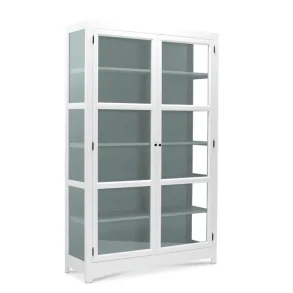 LIVINGOODIES VITRINSKAB CARLINGTON MELLEM HVID/GR�N - 100