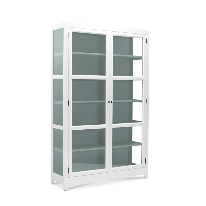 LIVINGOODIES VITRINSKAB CARLINGTON MELLEM HVID/GR�N - 100
