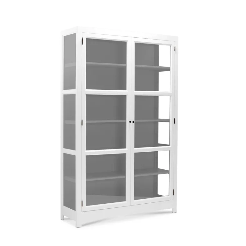 LIVINGOODIES VITRINSKAB CARLINGTON MELLEM HVID/GR� - 100