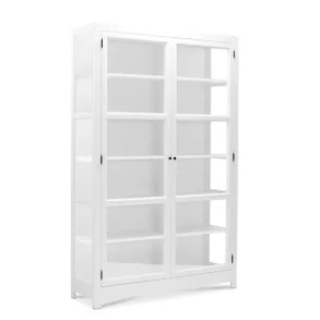 LIVINGOODIES VITRINSKAB CARLINGTON MELLEM HVID - 100