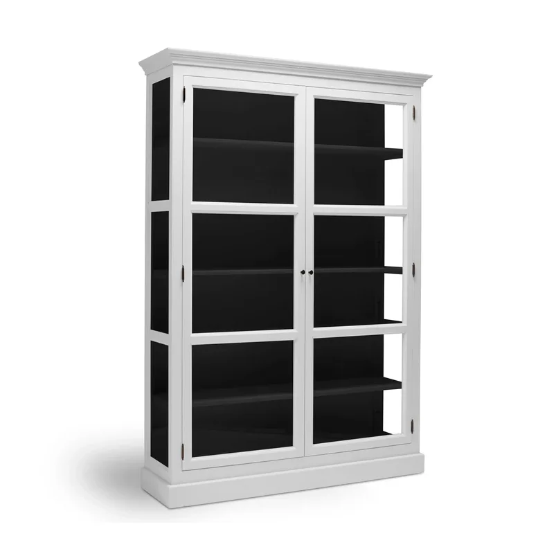 LIVINGOODIES STORT VITRINSKAB CARLINGTON ORIGINAL HVID/SORT- 145
