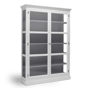 LIVINGOODIES STORT VITRINSKAB CARLINGTON ORIGINAL HVID/BL�GR� - 145