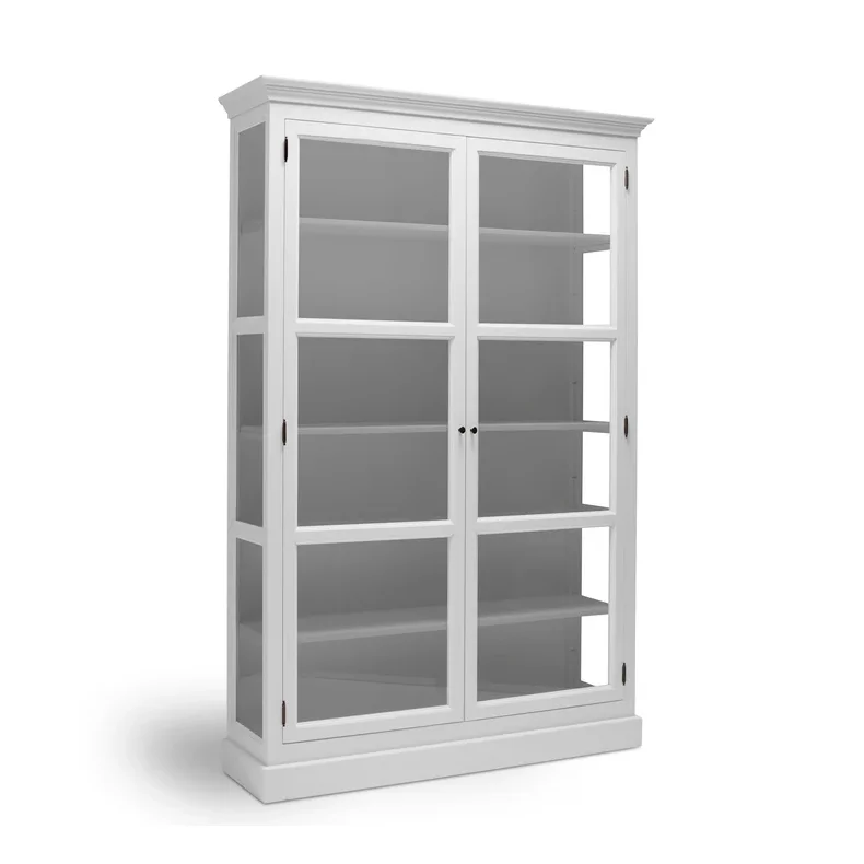LIVINGOODIES H�J VITRINSKAB CARLINGTON MEDIUM HVID/GR� - 120