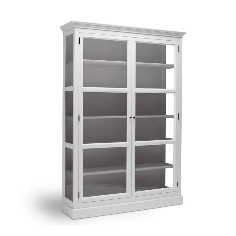 LIVINGOODIES STORT VITRINSKAB CARLINGTON ORIGINAL HVID/BRUNGR� - 145