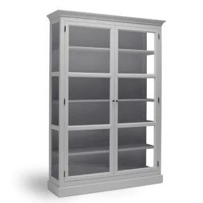 LIVINGOODIES H�J VITRINSKAB CARLINGTON STOR LYSEGR�/GR�BL� - 145