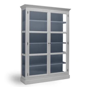 LIVINGOODIES H�J VITRINSKAB CARLINGTON STOR LYSEGR�/BL� - 145
