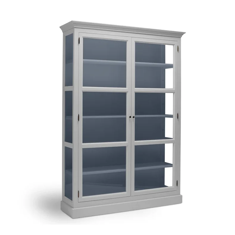 LIVINGOODIES H�J VITRINSKAB CARLINGTON STOR LYSEGR�/BL� - 145