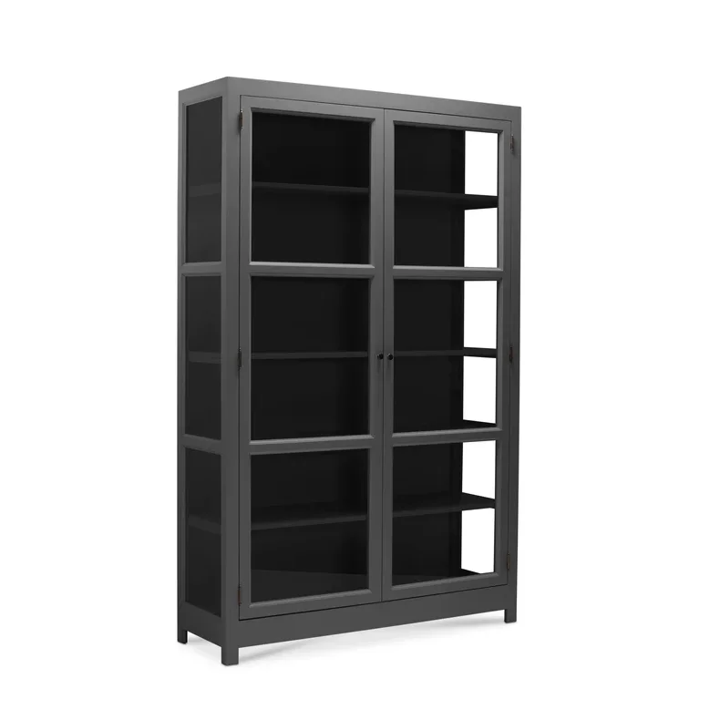 LIVINGOODIES VITRINSKAB CARLINGTON MELLEM M�RKEGR�/SORT - 100