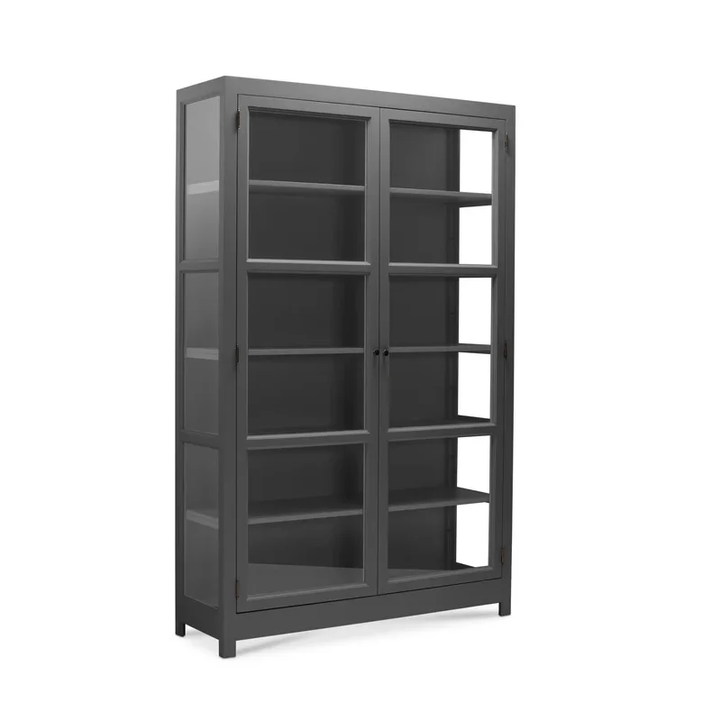 LIVINGOODIES VITRINSKAB CARLINGTON MELLEM M�RKEGR� - 100