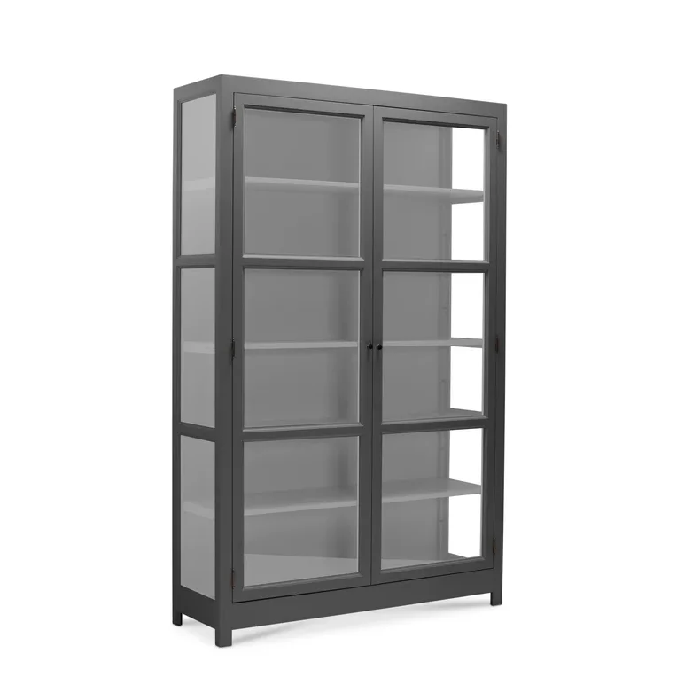 LIVINGOODIES VITRINSKAB CARLINGTON MELLEM M�RKEGR�/LYSEGR� - 100