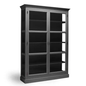 LIVINGOODIES H�J VITRINSKAB CARLINGTON STOR M�RKEGR�/SORT - 145