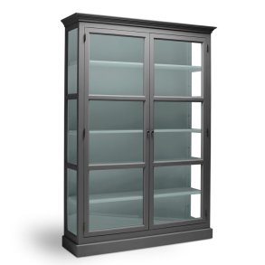LIVINGOODIES H�J VITRINSKAB CARLINGTON STOR M�RKEGR�/GR�N - 145