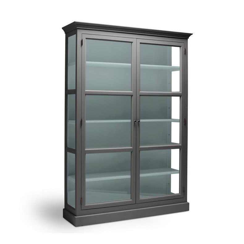 LIVINGOODIES H�J VITRINSKAB CARLINGTON STOR M�RKEGR�/GR�N - 145