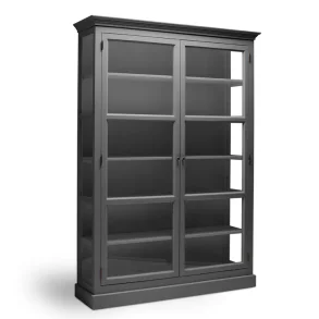 LIVINGOODIES H�J VITRINSKAB CARLINGTON STOR M�RKEGR�/M�RKEGR� - 145