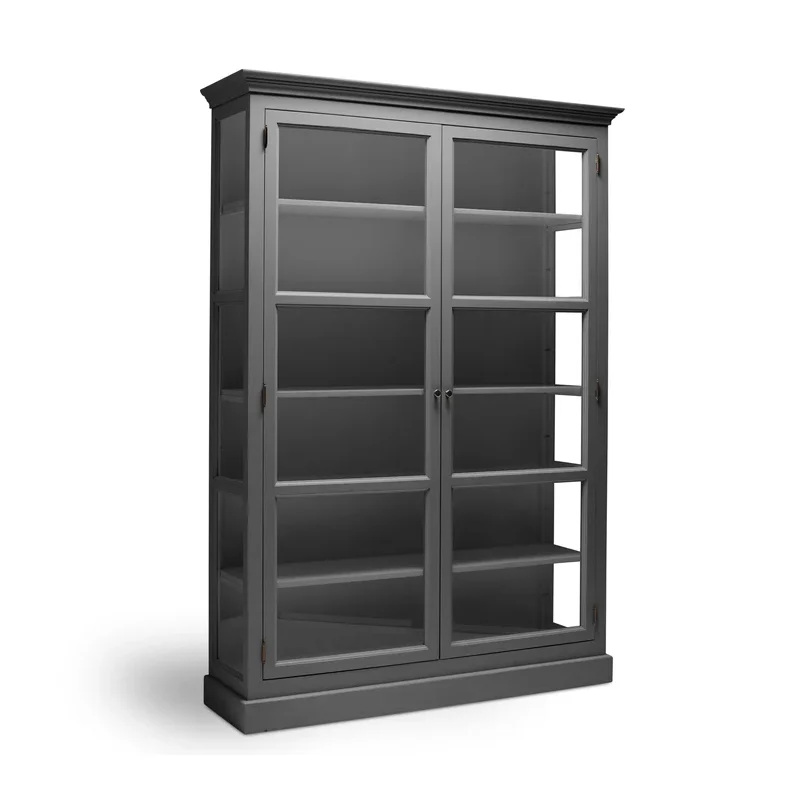 LIVINGOODIES H�J VITRINSKAB CARLINGTON STOR M�RKEGR�/M�RKEGR� - 145