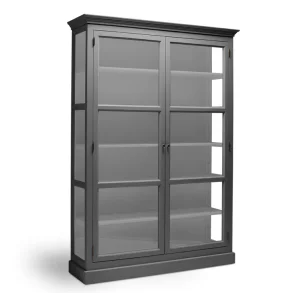 LIVINGOODIES H�J VITRINSKAB CARLINGTON MEDIUM GR�BRUN/GR�- 120