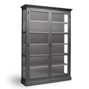 LIVINGOODIES H�J VITRINSKAB CARLINGTON STOR M�RKEGR�/GR�N - 145
