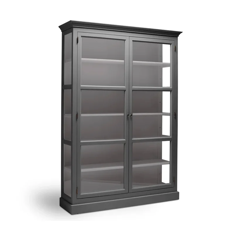 LIVINGOODIES H�J VITRINSKAB CARLINGTON STOR M�RKEGR�/GR�N - 145