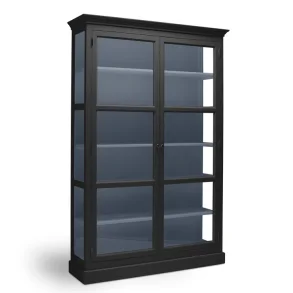LIVINGOODIES H�J VITRINSKAB CARLINGTON MEDIUM SORT/BL� - 145