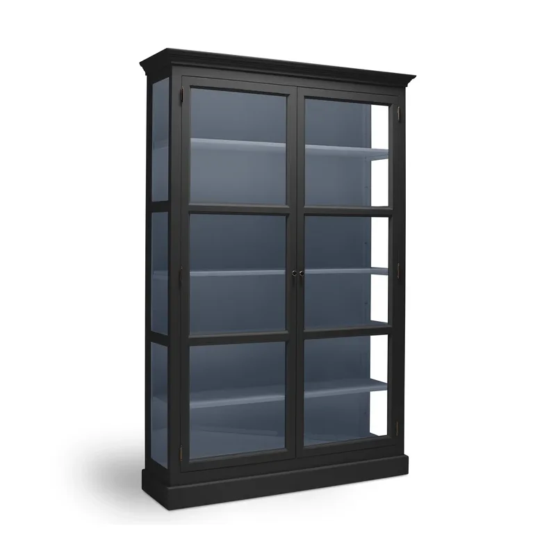 LIVINGOODIES H�J VITRINSKAB CARLINGTON MEDIUM SORT/BL� - 145