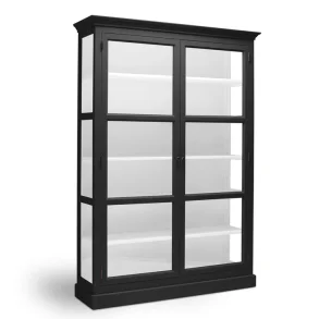 LIVINGOODIES STORT VITRINSKAB CARLINGTON ORIGINAL SORT/HVID - 145