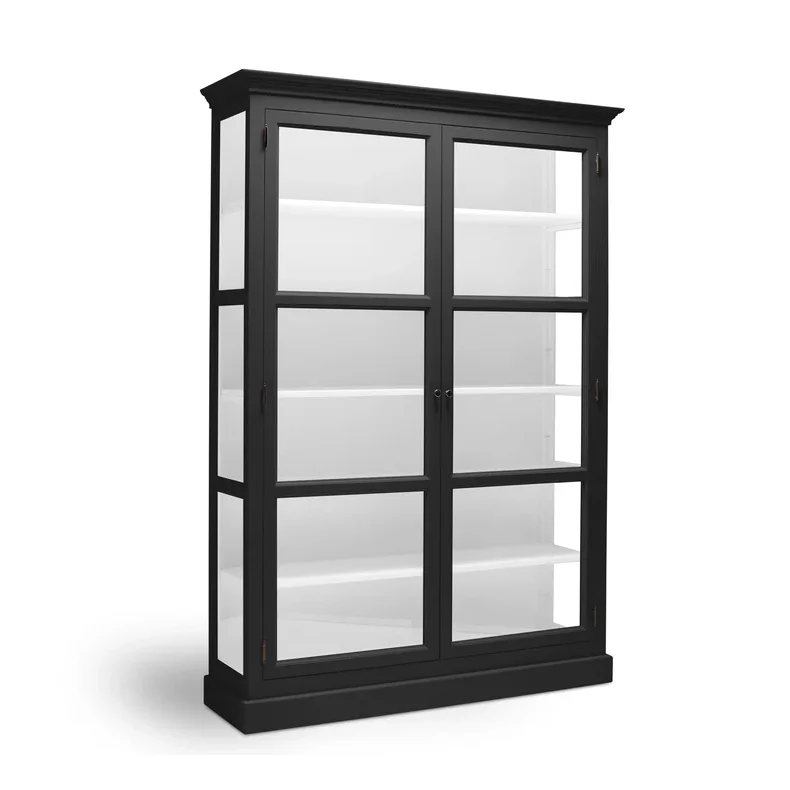 LIVINGOODIES STORT VITRINSKAB CARLINGTON ORIGINAL SORT/HVID - 145