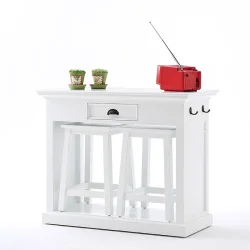 NOVASOLO HALIFAX KLASSISK HVID K�KKENBORD S�T - 105