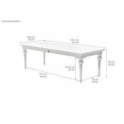 NOVASOLO PROVENCE KLASSISK HVID SPISEBORD - 240