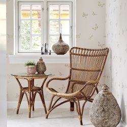 Sika Design Tony sidebord antik brun/Inkl. glasplade - 60