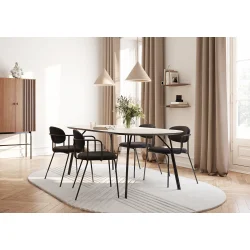 WOUD FRAME SPISEBORDSSTOL SORT - 77