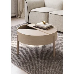 WOUD ARC SOFABORD HVIDPIGMENTERET EG - 66