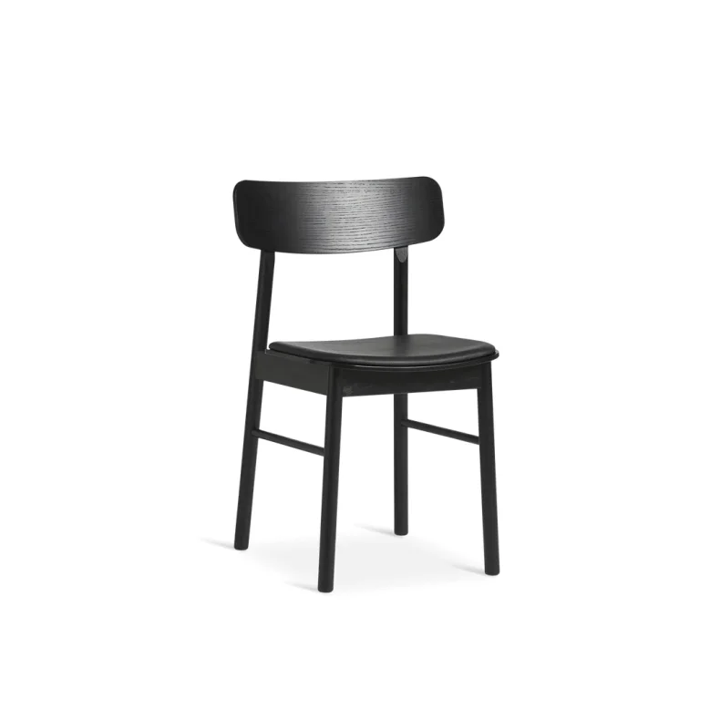 WOUD SOMA SPISEBORDSSTOL SORT M/LDER - 89