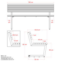 PLUS RELAX BNK M/HNGEBORD - 150