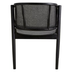 NORDAL WICKY SPISEBORDSSTOL M/ARMLN SORT - 80