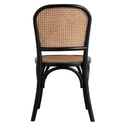 NORDAL WICKY SPISEBORDSSTOL M/FLET SORT/NATUR - 86