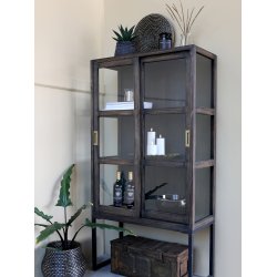 CHIC ANTIQUE VITRINESKAB M/SKYDELGER - 161