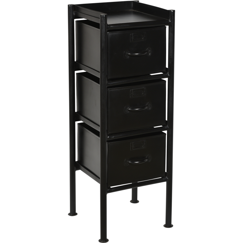 TRADEMARK LIVING SAGA KOMMODE/3 SKUFFER SORT - 86