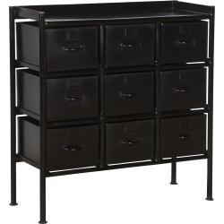 TRADEMARK LIVING SAGA KOMMODE M/9 SKUFFER SORT - 87