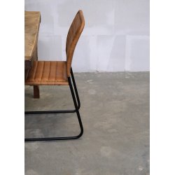 TRADEMARK LIVING KENN STOL M/BRUN L�DER - 84