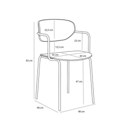 H�BSCH ARCH SPISESTOL SORT - 82